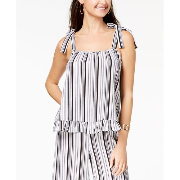 Ultra Flirt Tops - Ultra Flirt By Ikeddi Juniors Ruffled Tank Top